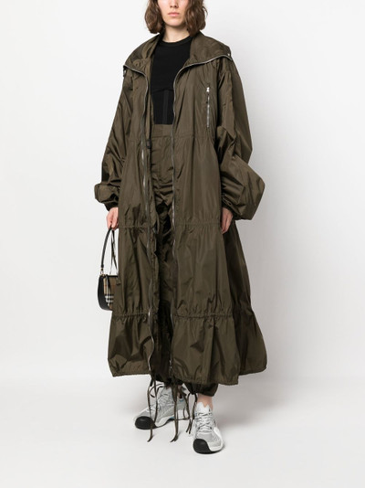 Jean Paul Gaultier long gathered A-line coat outlook