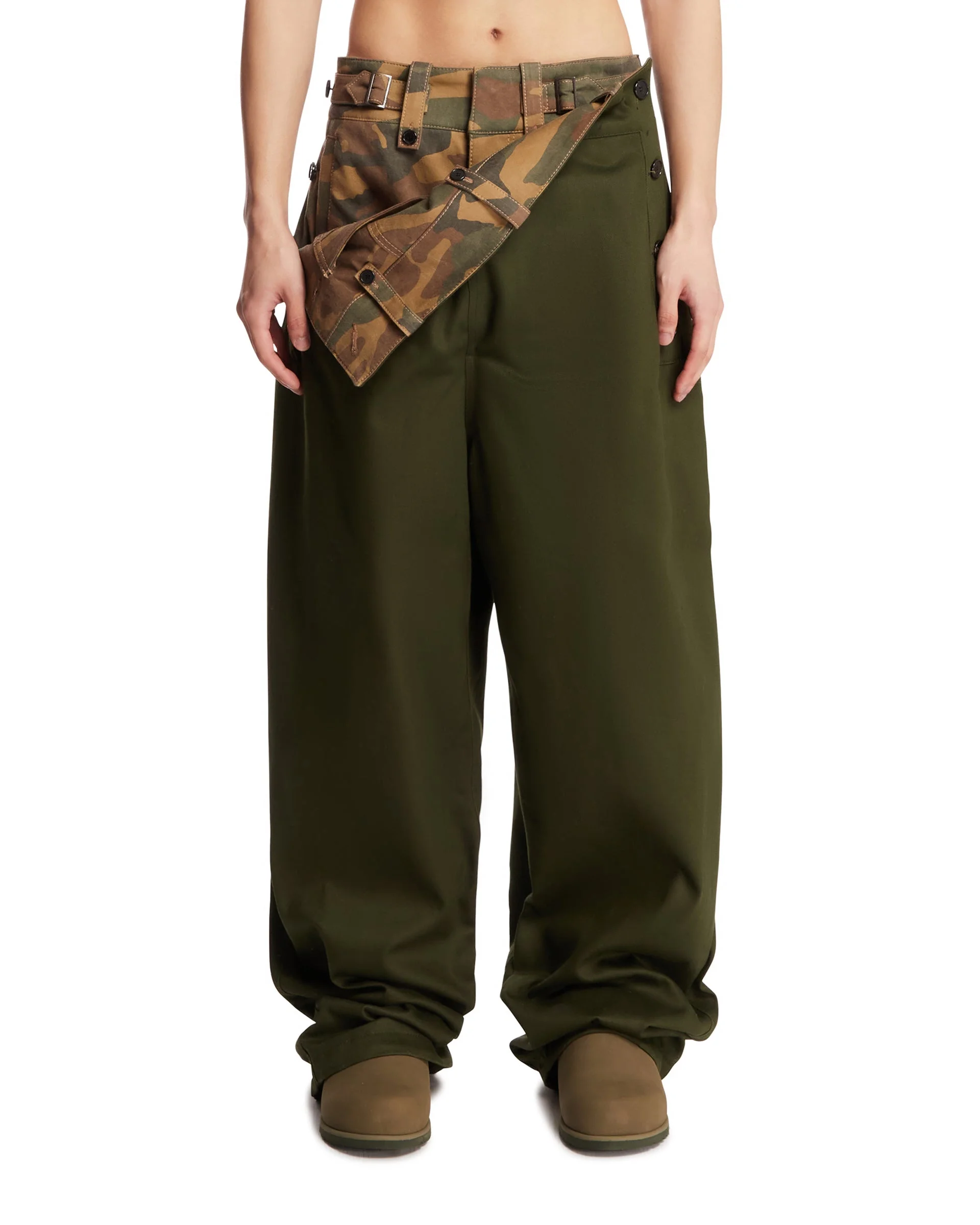 Green Panel Pants - 1