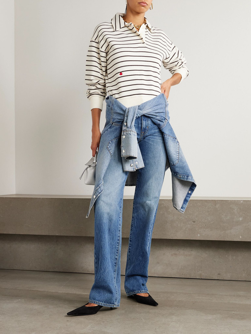 SLVRLAKE London Turn Up high-rise straight-leg jeans Dark denim outlook
