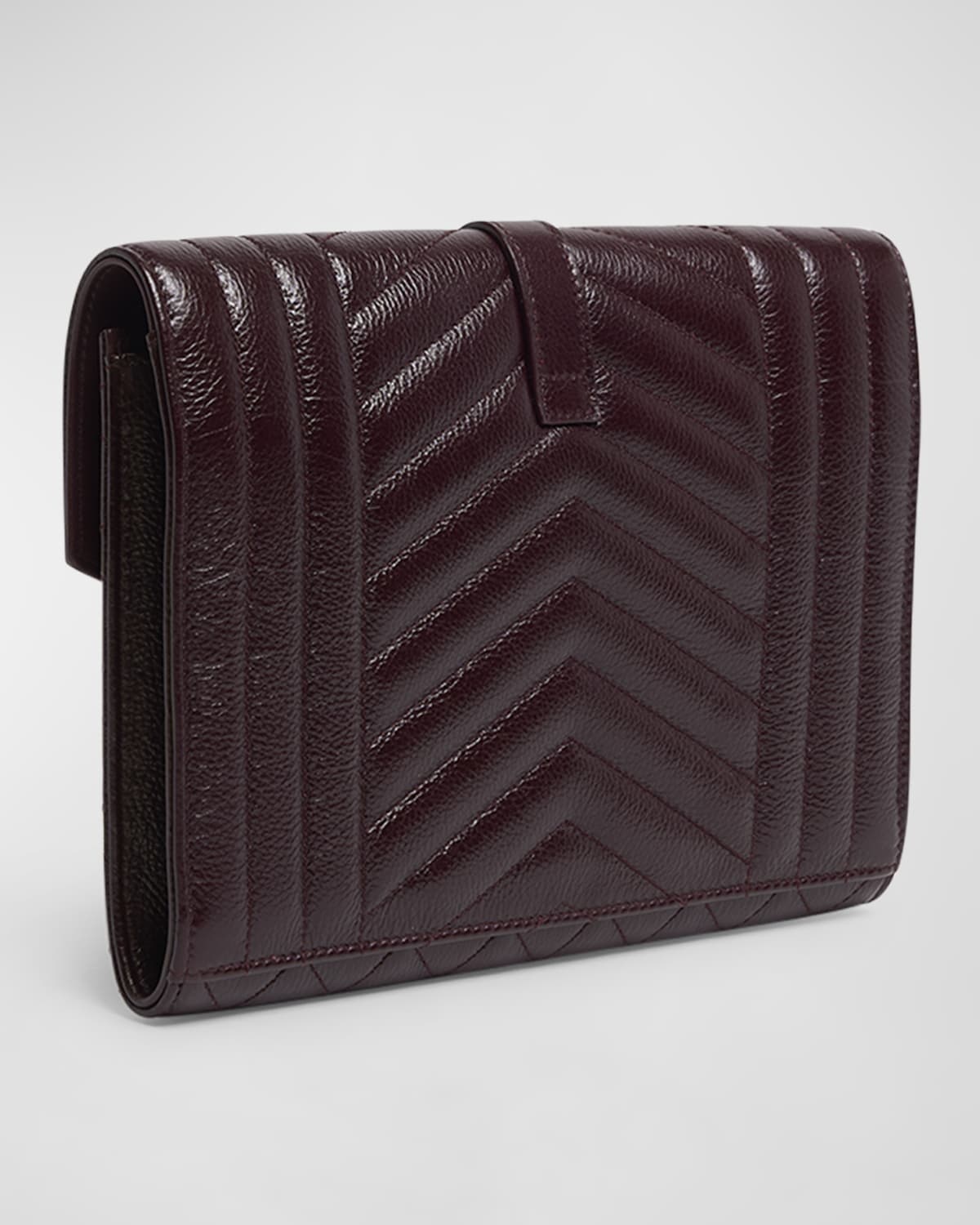 YSL Envelope Flap Pouch in Quilted Leather - 6