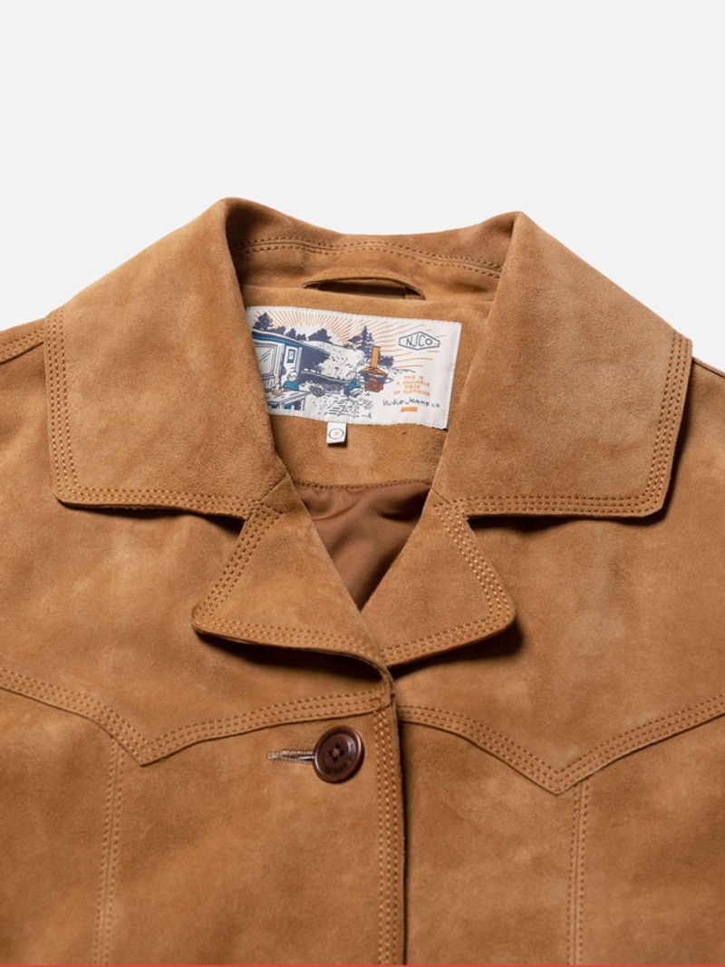 Ilse Suede Coat Tobacco 5