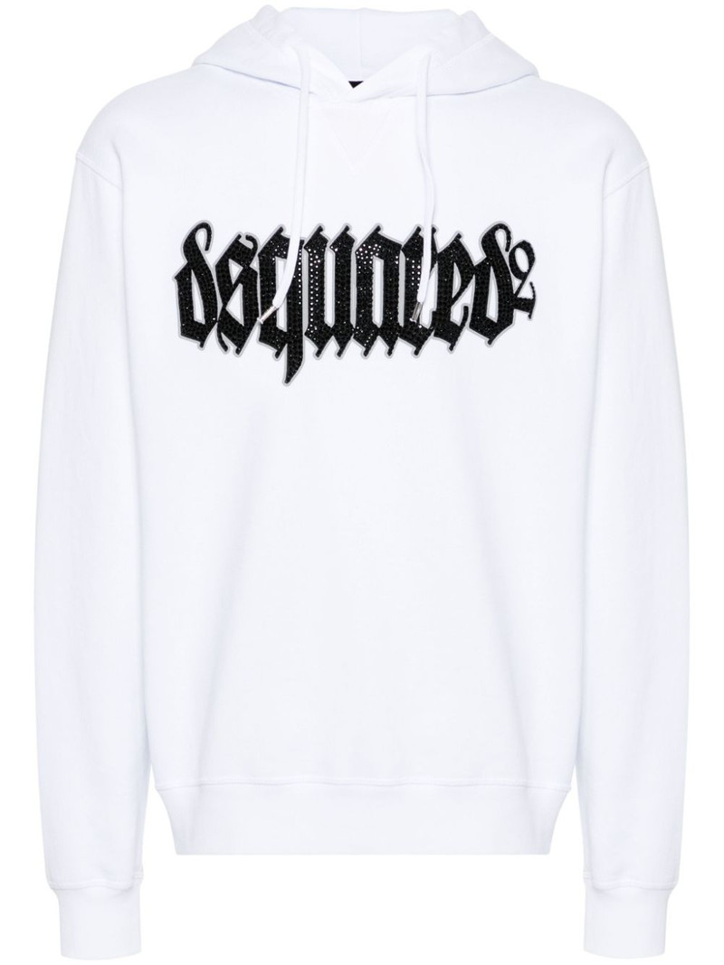 logo-appliquÃ© cotton hoodie 1