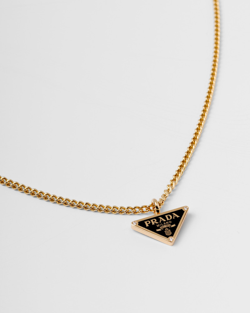 Prada Eternal Gold pendant necklace in yellow gold with diamonds outlook