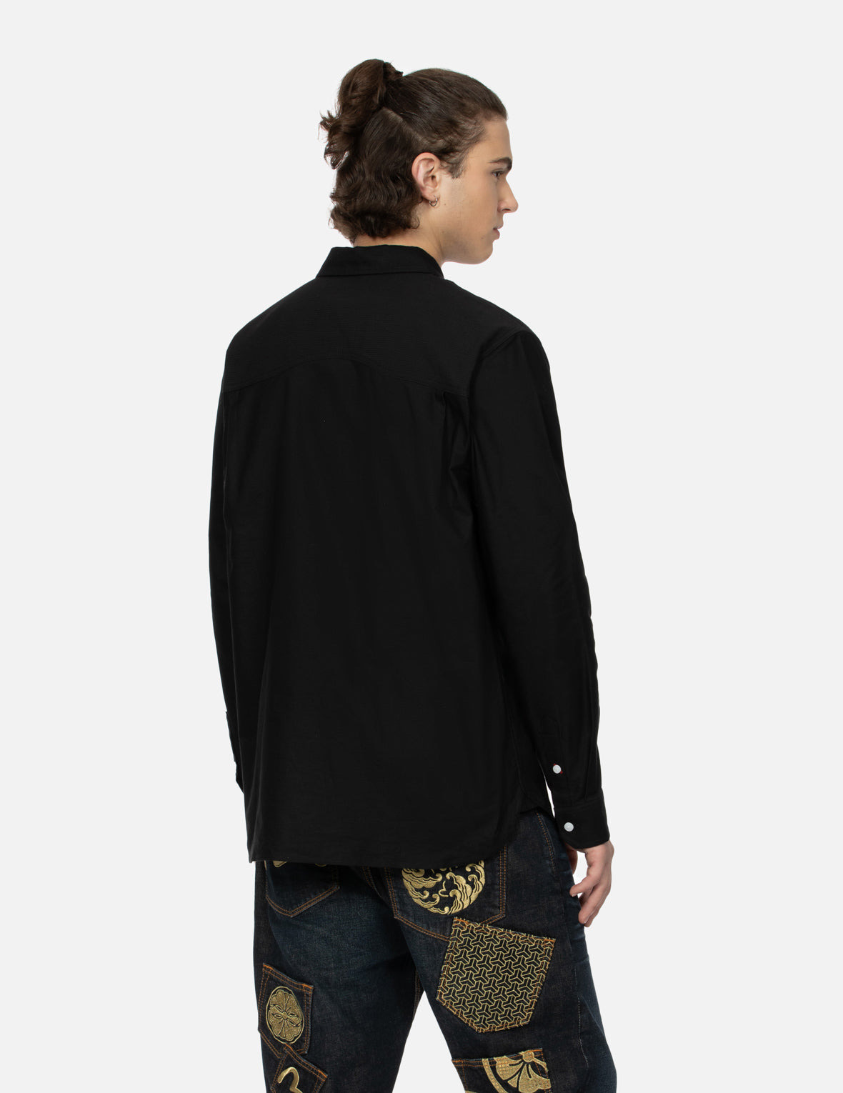 MULTI-POCKET AND LOGO PATCH EMBROIDERED RELAX FIT SHIRT - 8
