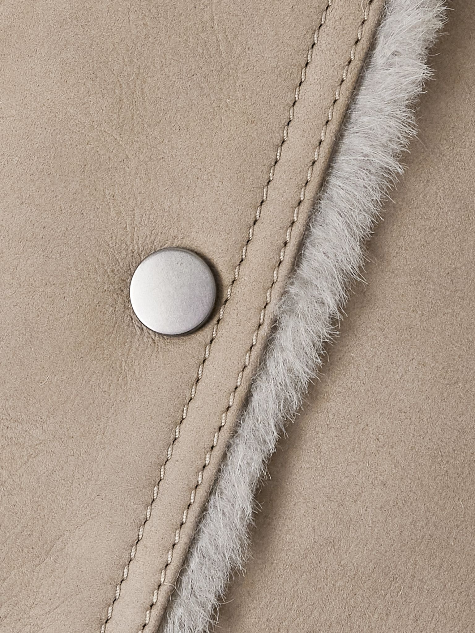 Shearling jacket Taupe - 5