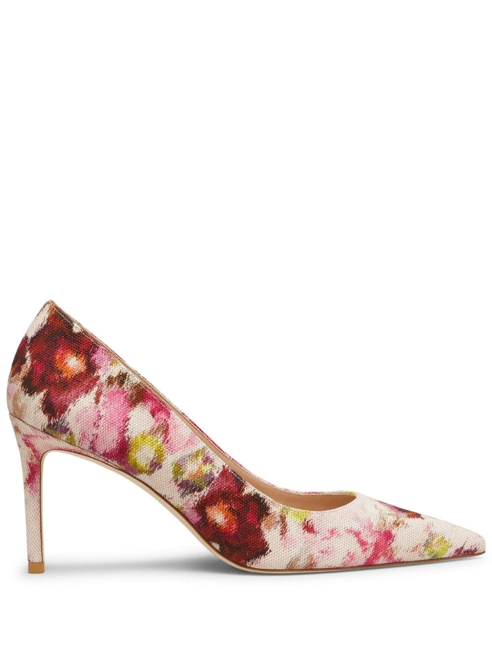 Stuart 85mm floral-print pumps - 1