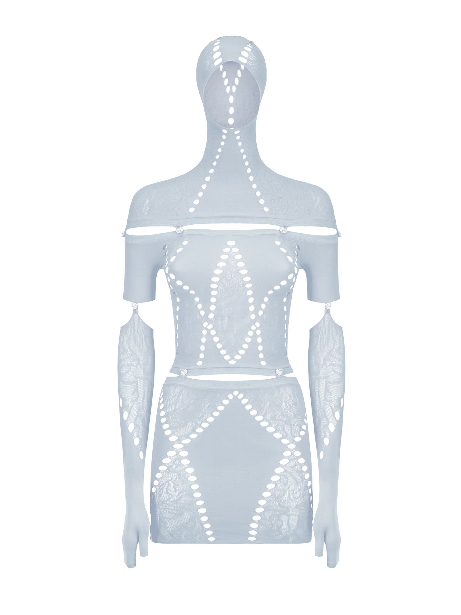 DOMINO DRESS SMOKE GREY - 3