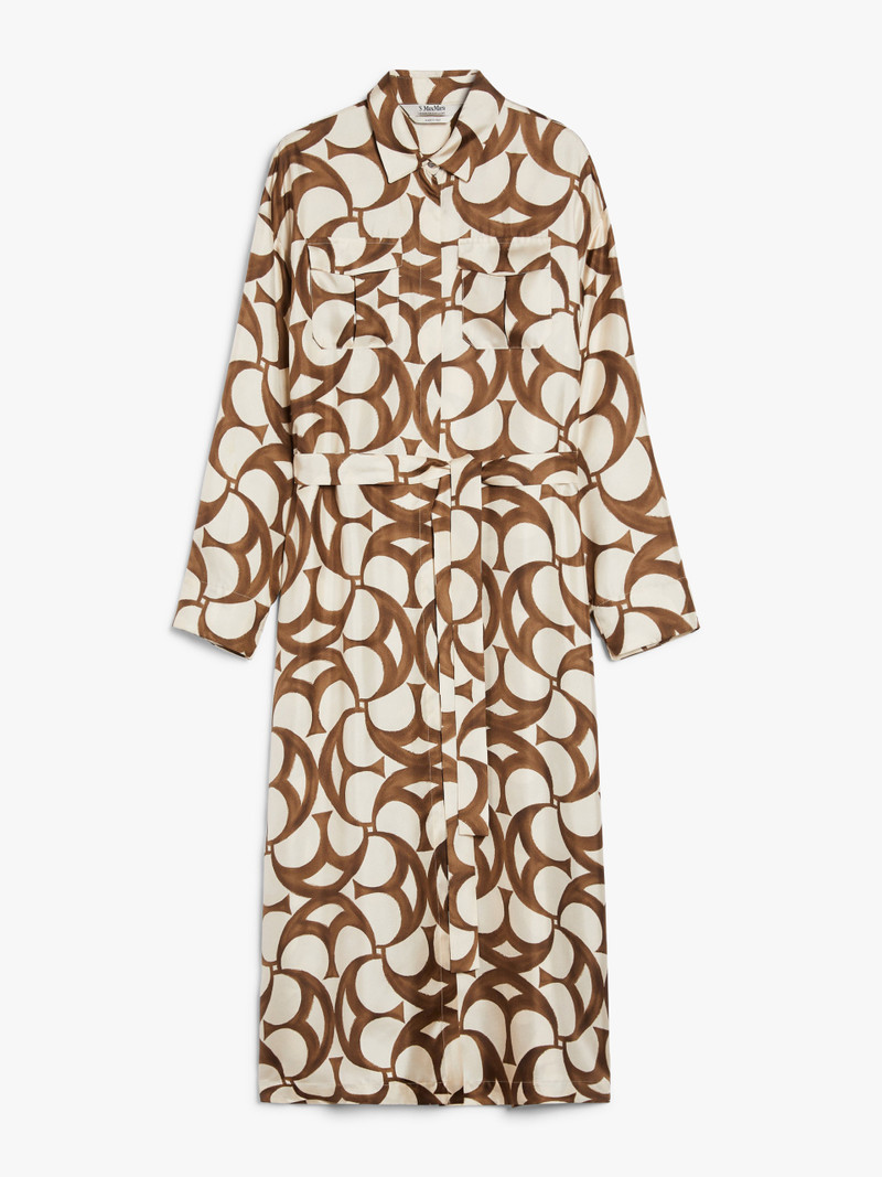 ILEANA Shirt dress in printed silk - 1