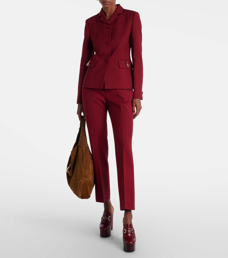 GUCCI Silk and wool straight pants outlook