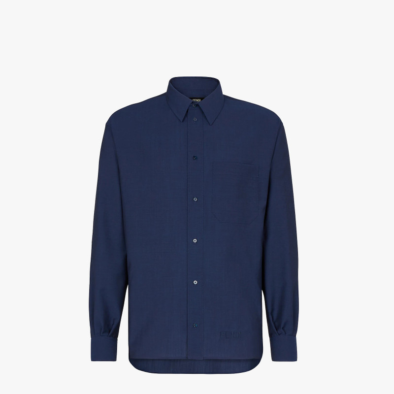 Blue wool shirt 1