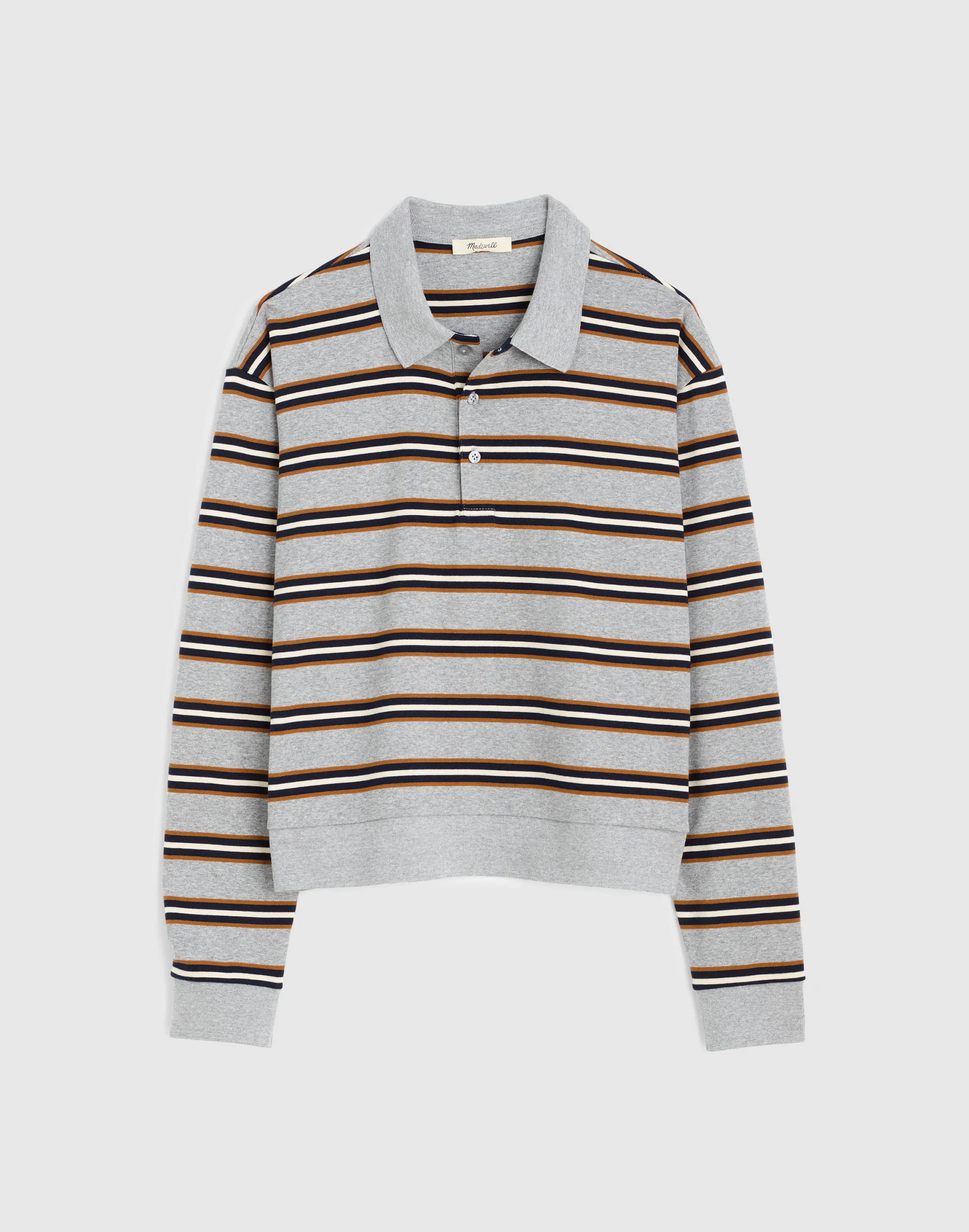 The Long-Sleeve Polo in Compact Cotton - 1