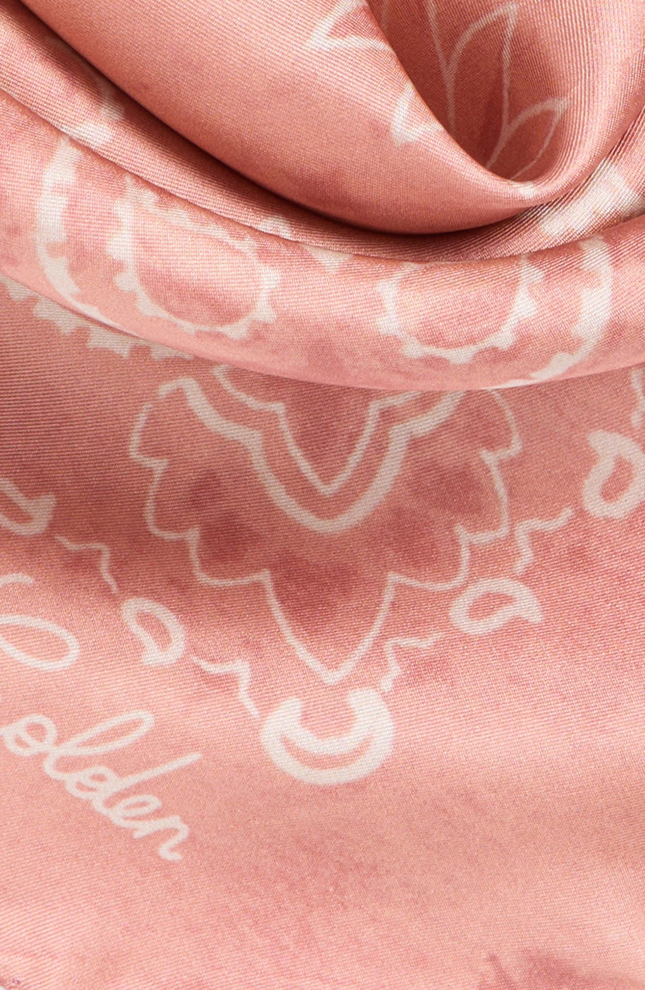 Golden Goose Golden Foulard Paisley Print Silk Square Scarf in 25516 Antique Rose at Nordstrom - 3