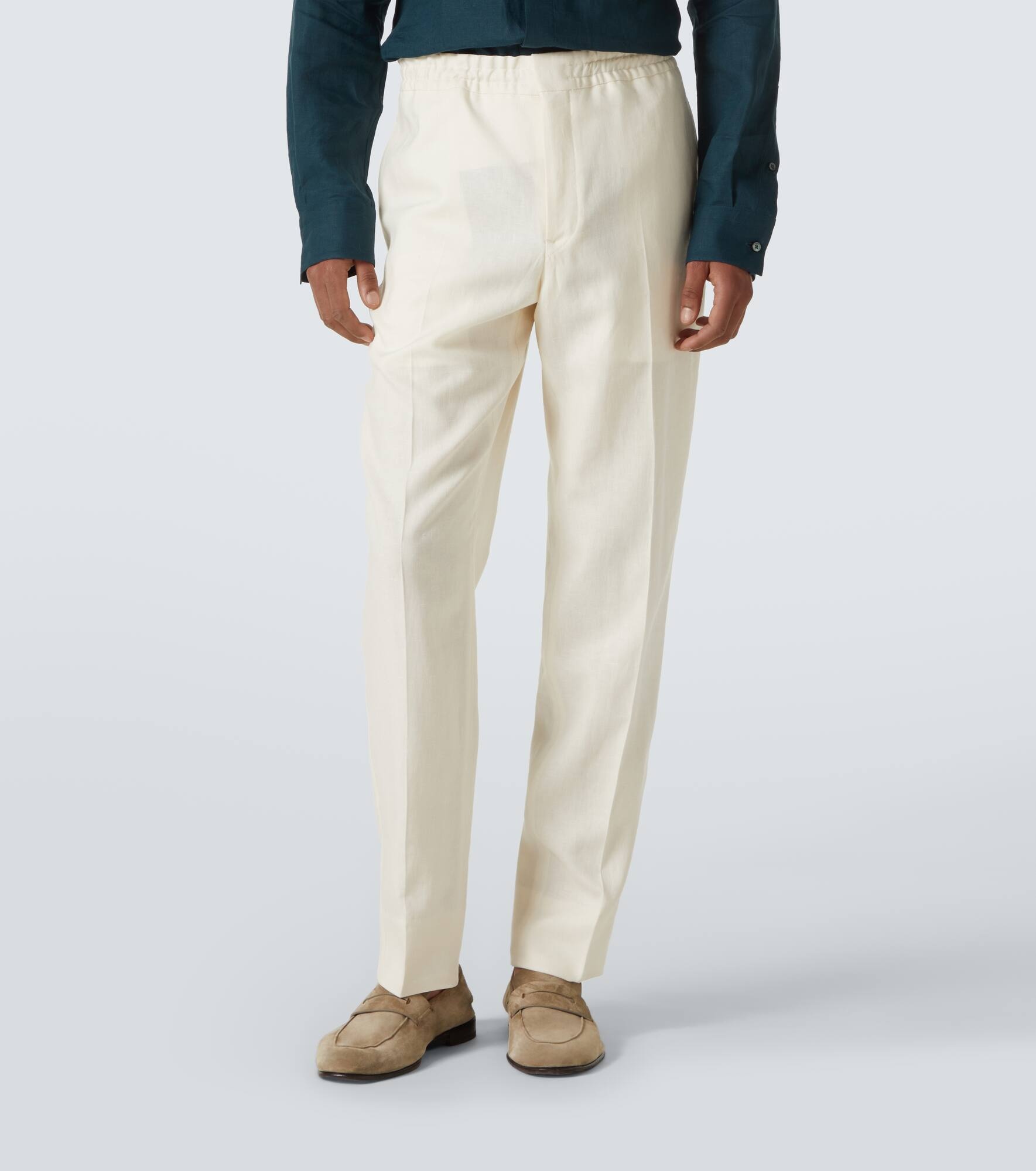 Linen straight pants - 3