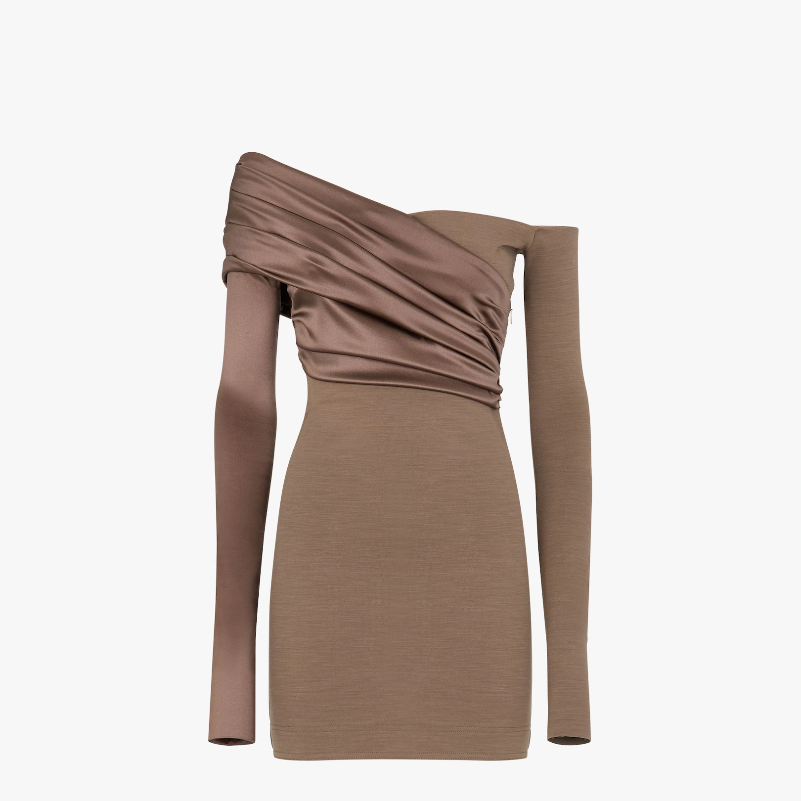 Brown jersey dress - 1