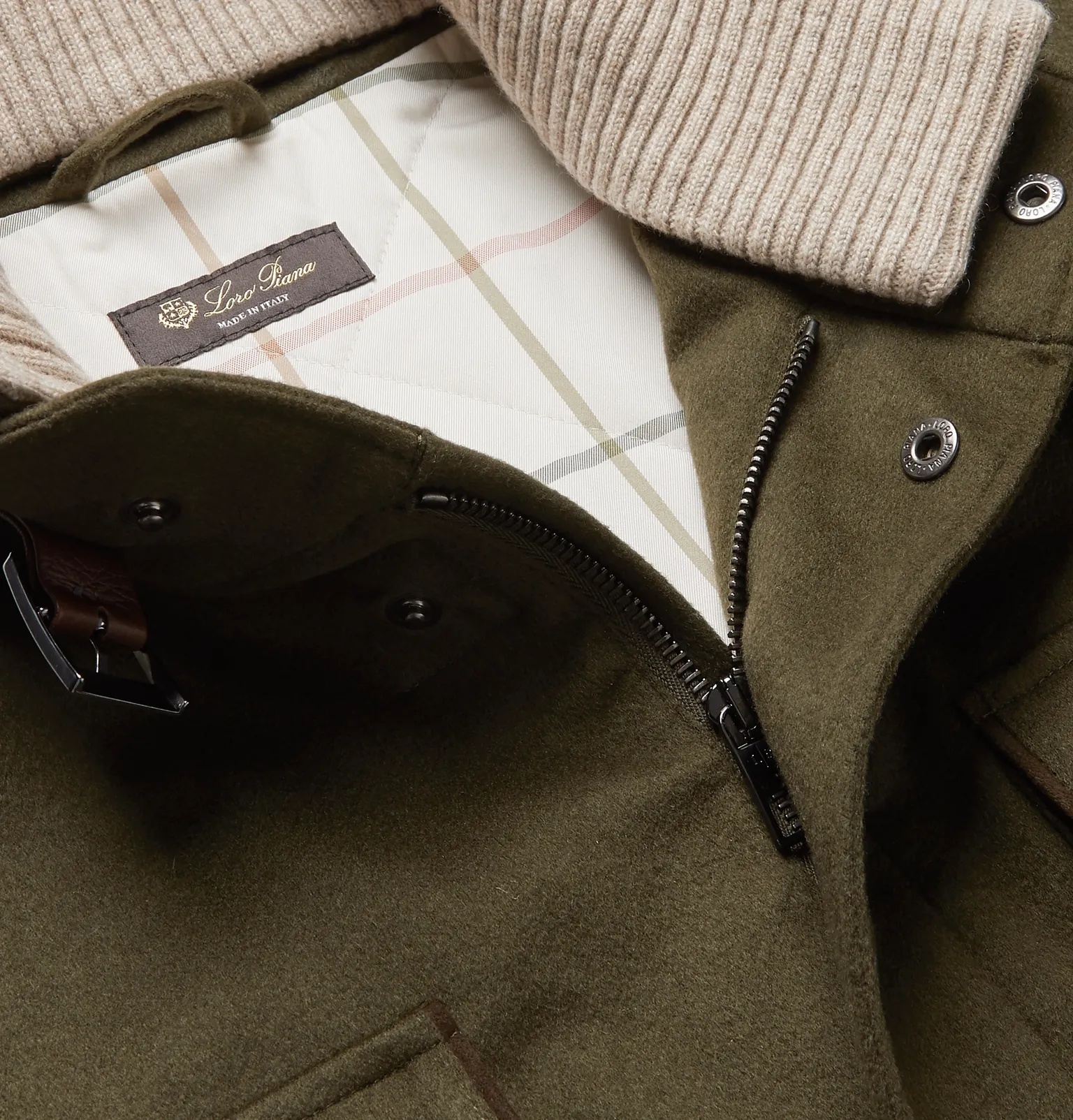 Suede- and Leather-Trimmed Storm System® Cashmere-Blend Field Jacket - 5