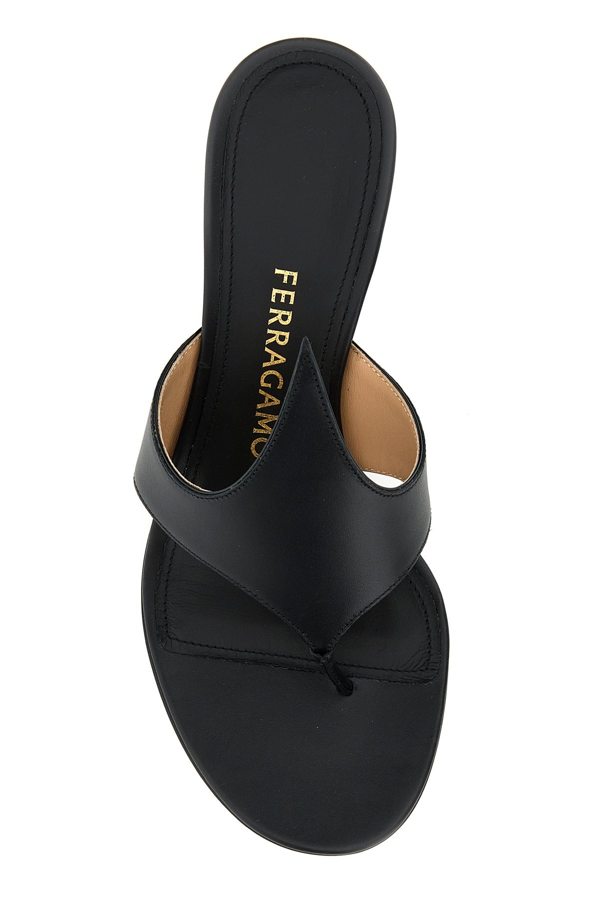 Black leather Lyrai thong mules - 4