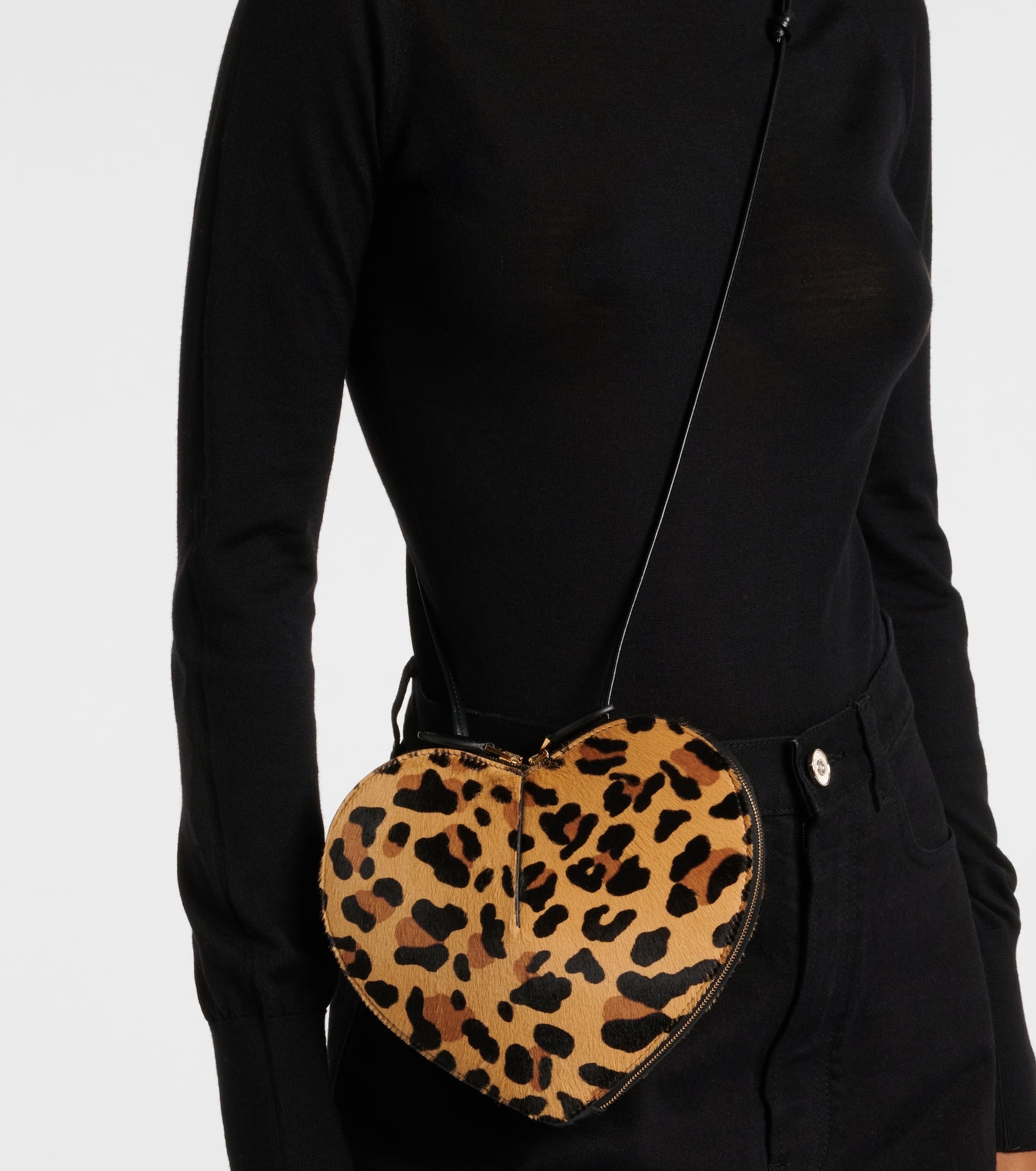 Le Cœur calf hair shoulder bag - 5