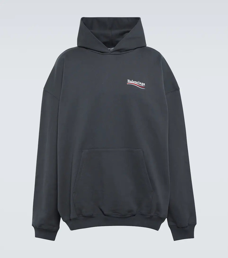 Men's Political Campaign Hoodie 큰 적합 에 Grey - 1