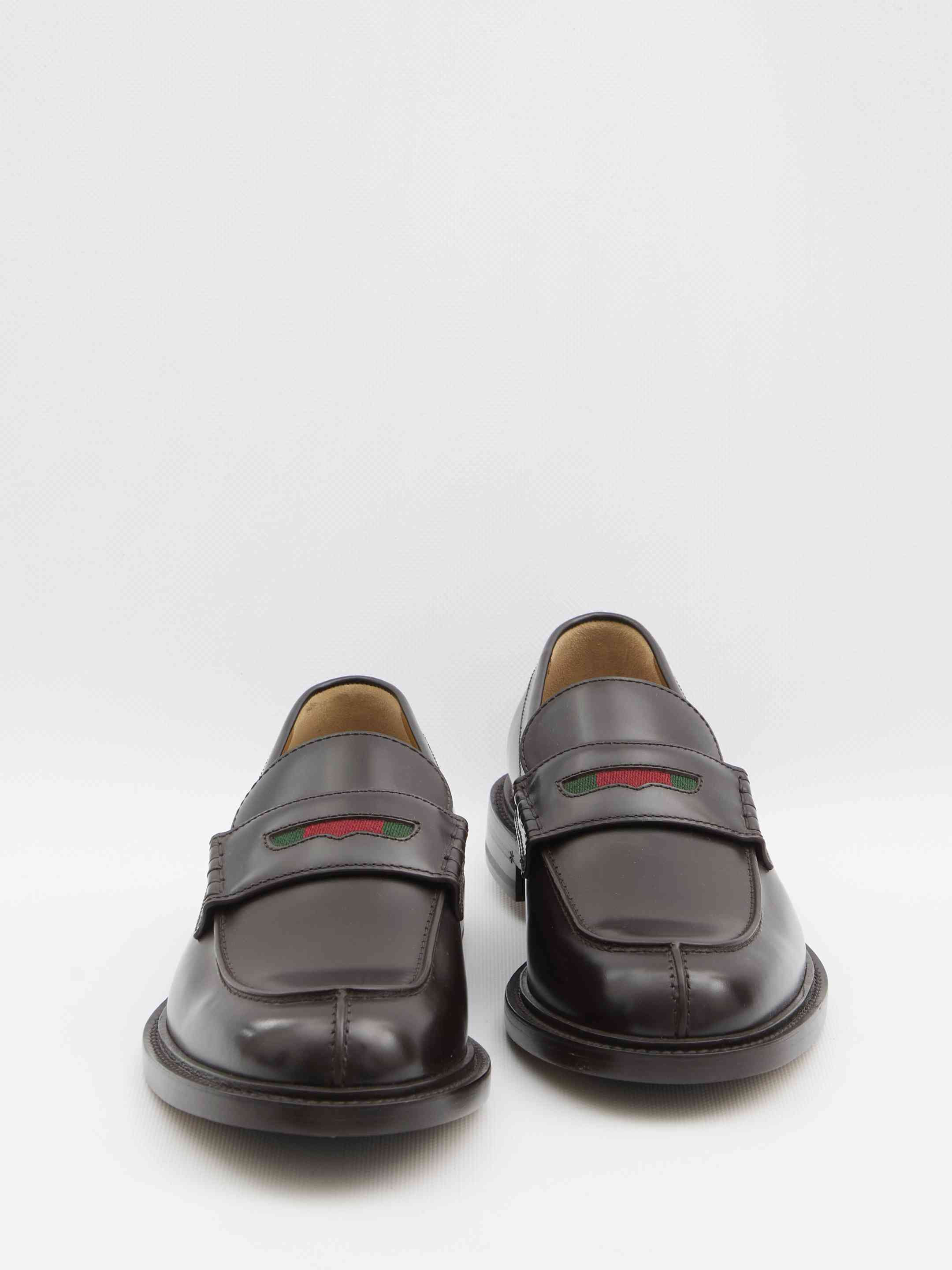Gucci Men Black Leather Loafer - 5