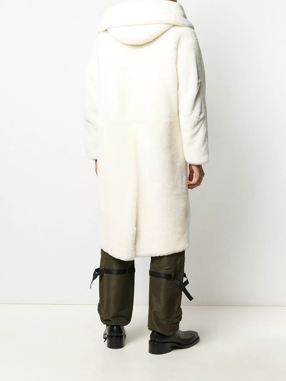 x Nick Wooster shearling midi coat - 5