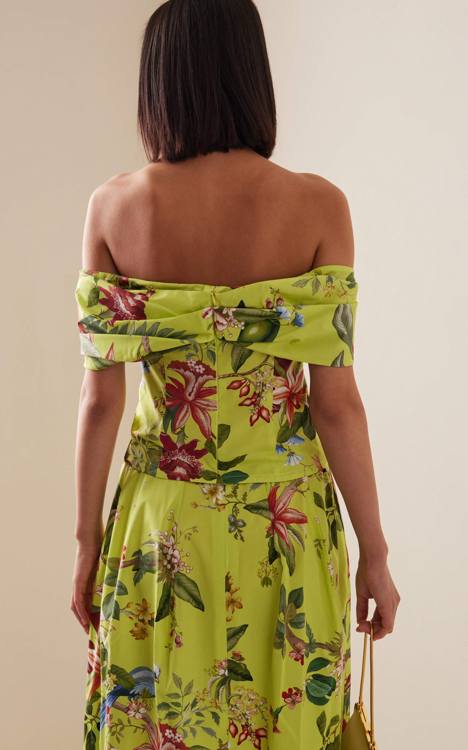 Exclusive Painted Poppies Cotton Poplin Off-The-Shoulder Top multi - 4
