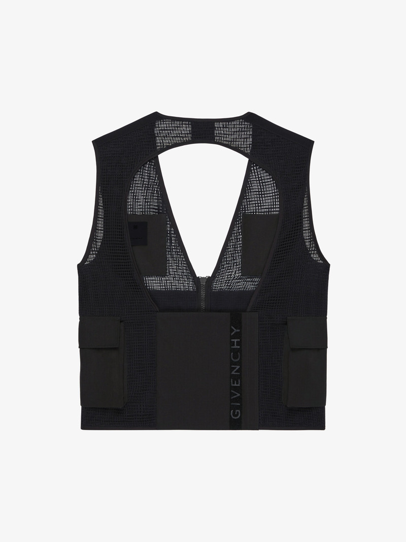 SLEEVELESS CARGO JACKET IN COTTON 5