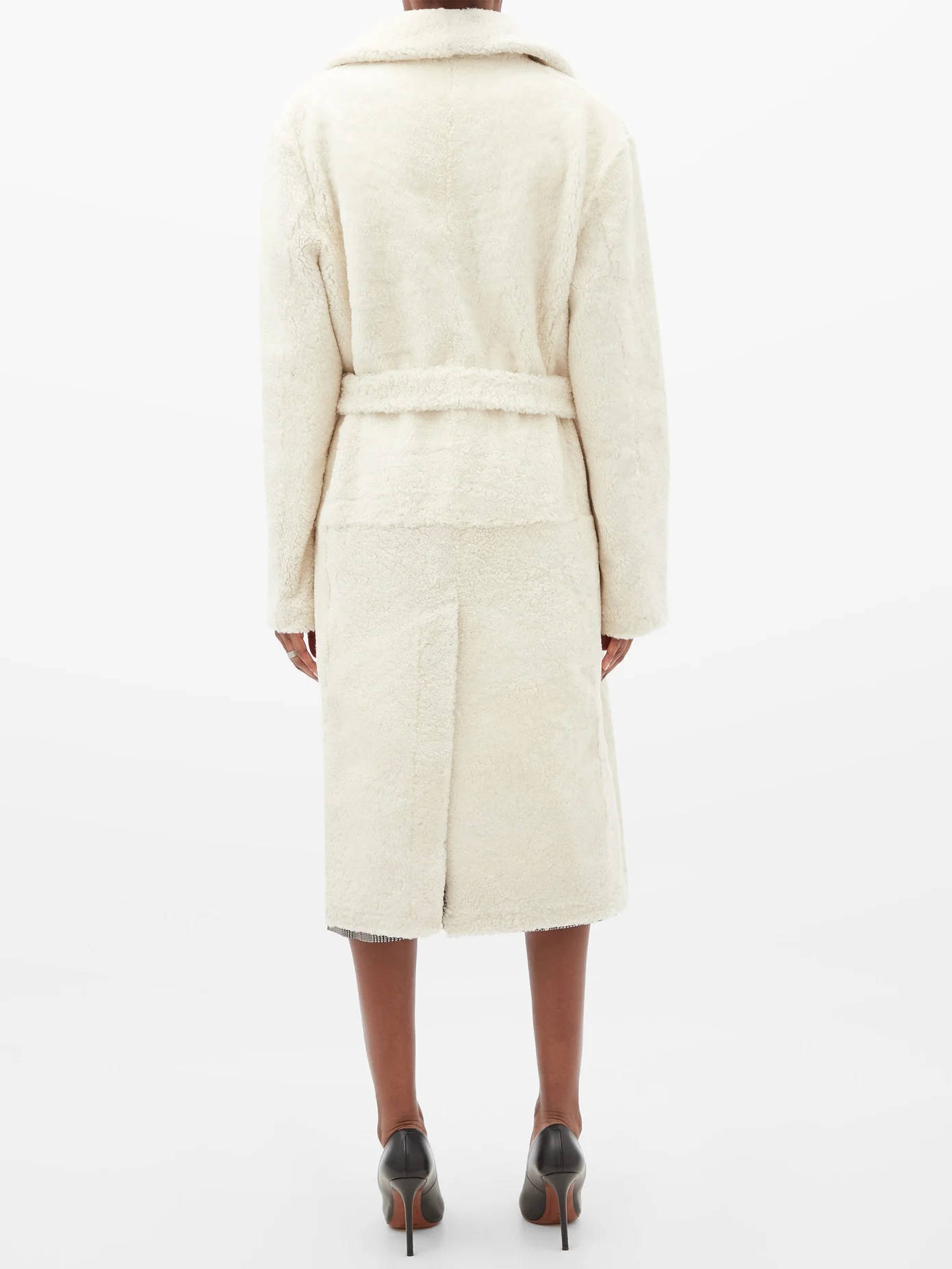 Longline shearling coat - 5