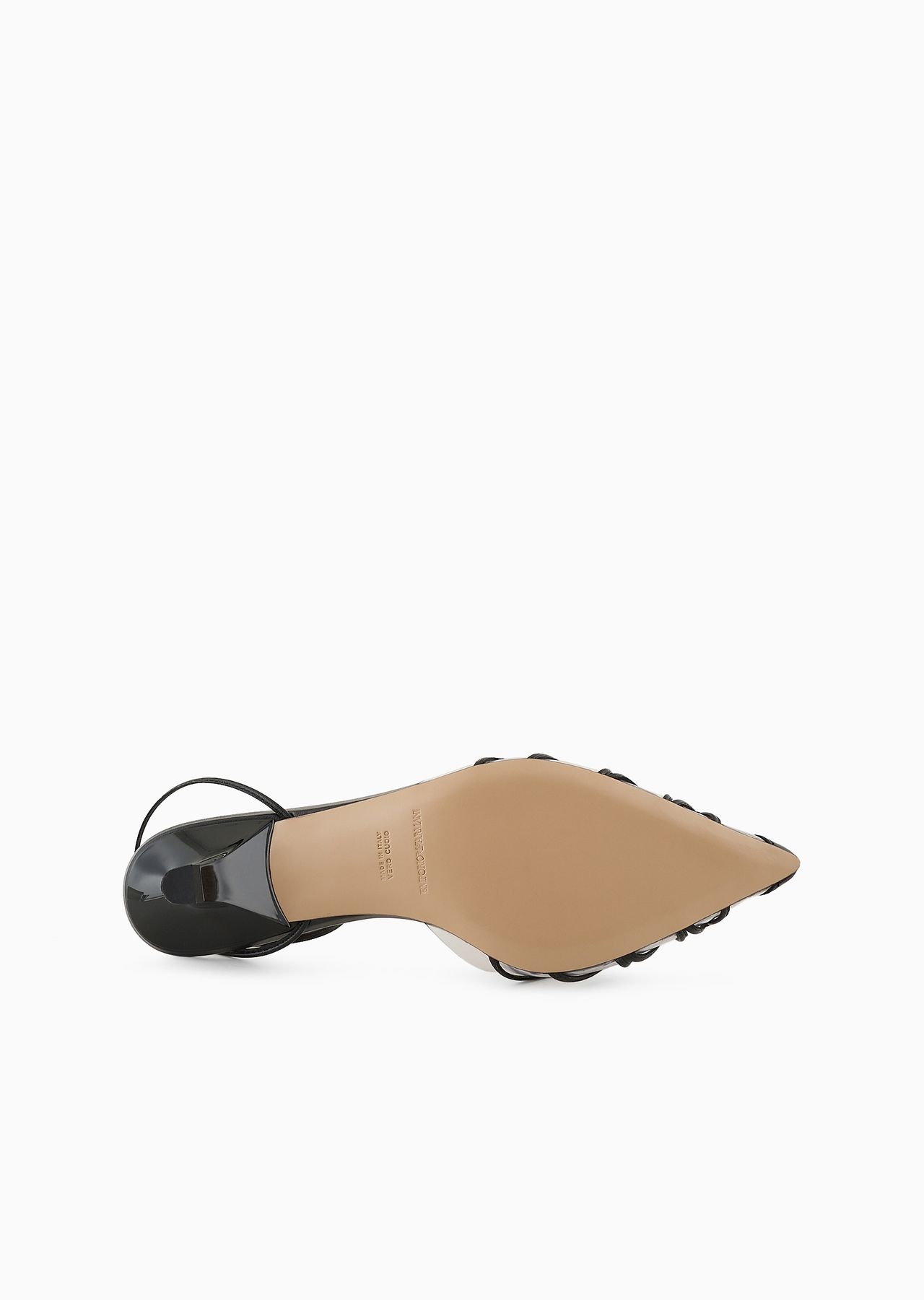 Nappa-leather T-shaped court shoes with curved heel - 6