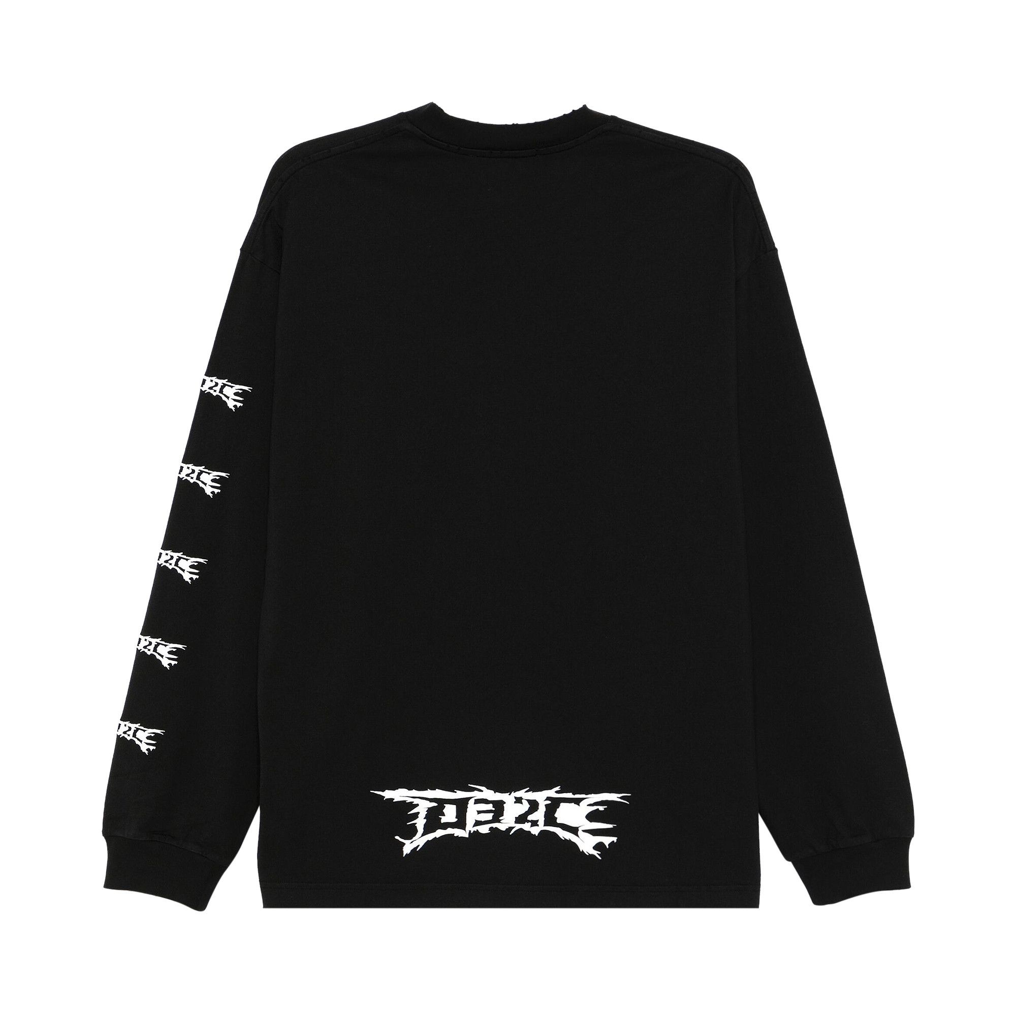 032C Nerve Shatter Boxy Long-Sleeve 'Faded Black' - 2