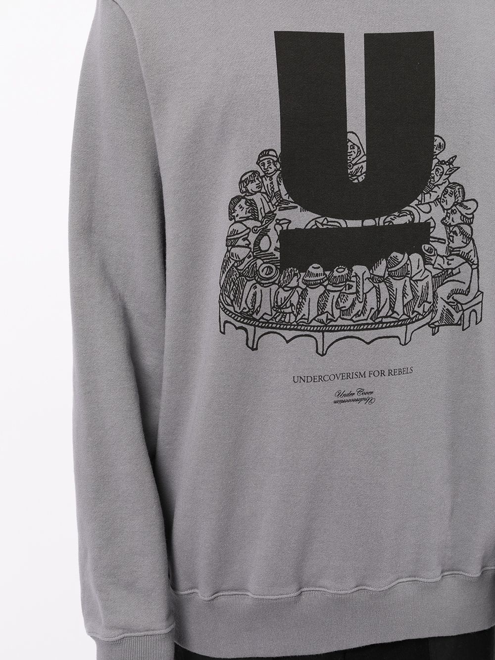 logo-print crew neck sweatshirt - 5