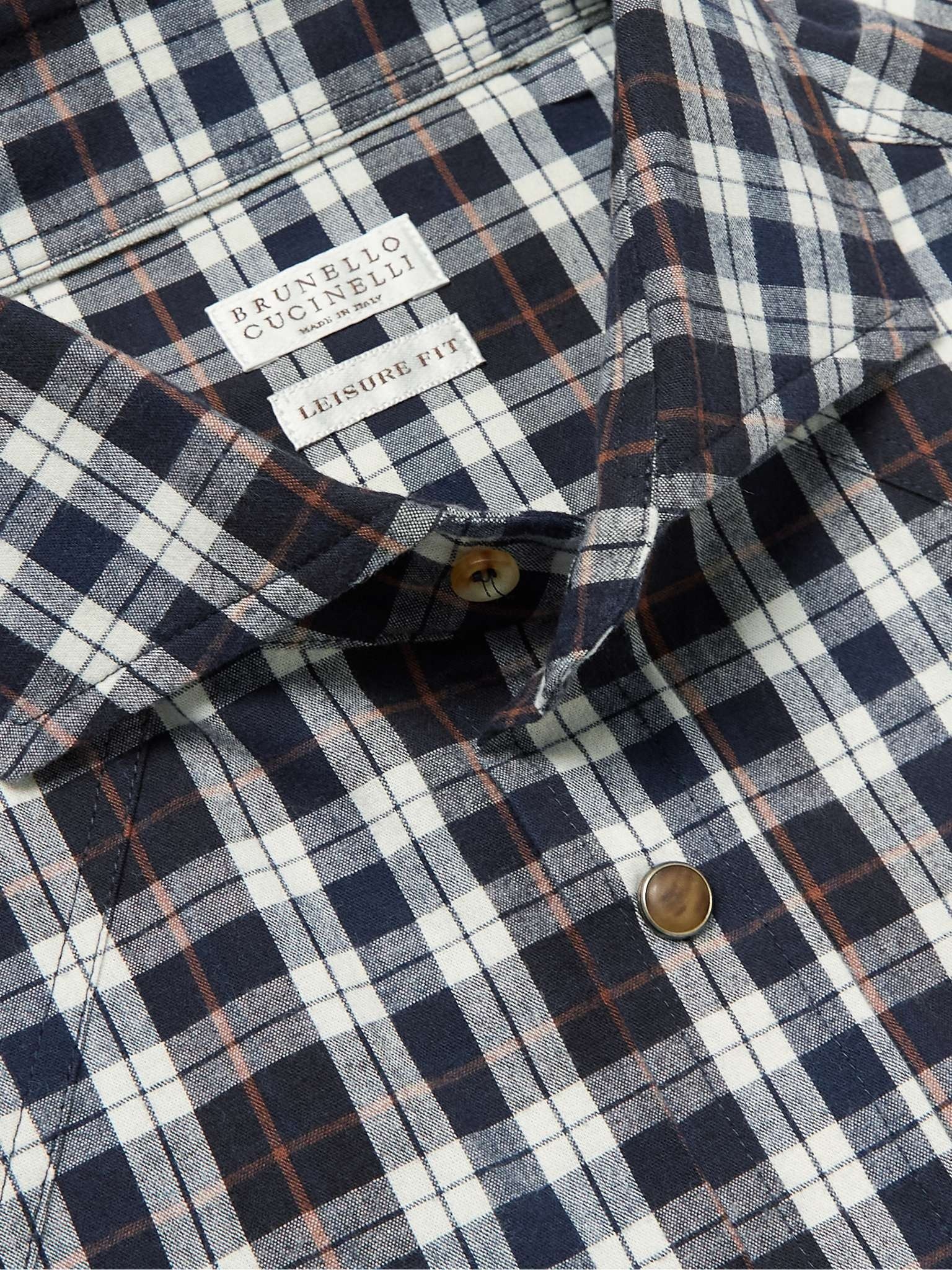 Checked Cotton-Flannel Shirt - 5