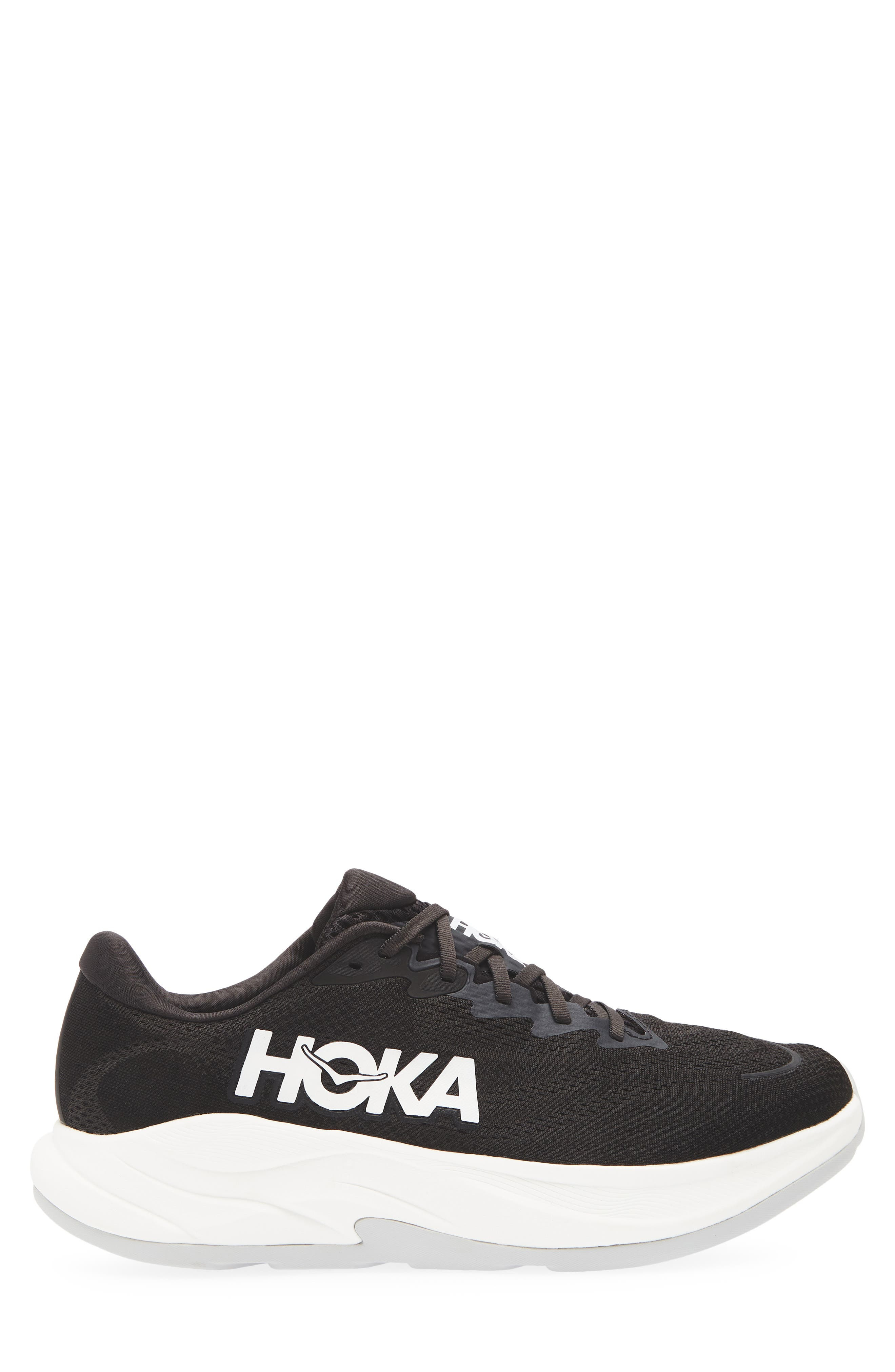HOKA Rincon 4 Running Shoe in Black /White at Nordstrom - 3