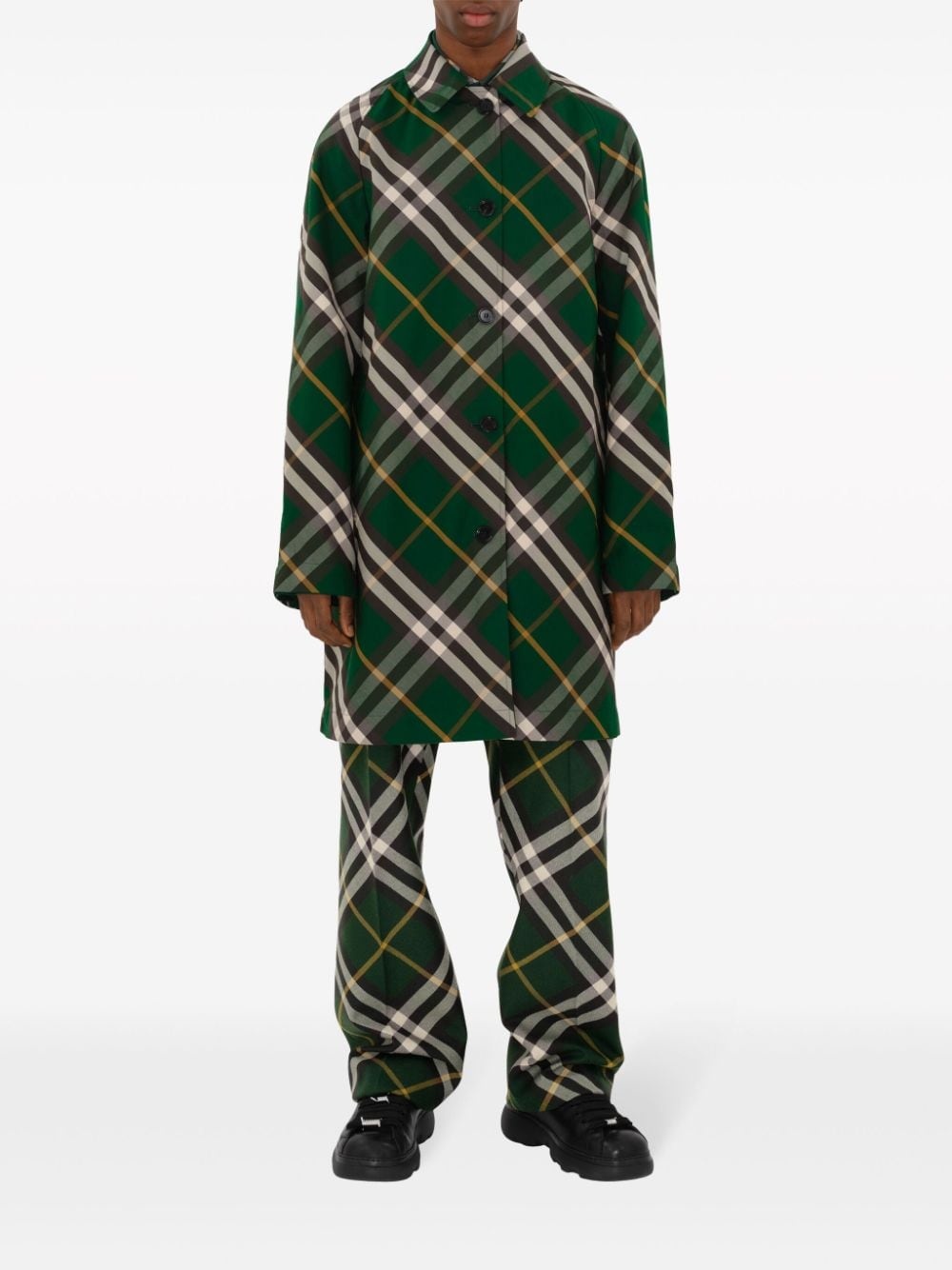 reversible check car coat - 2