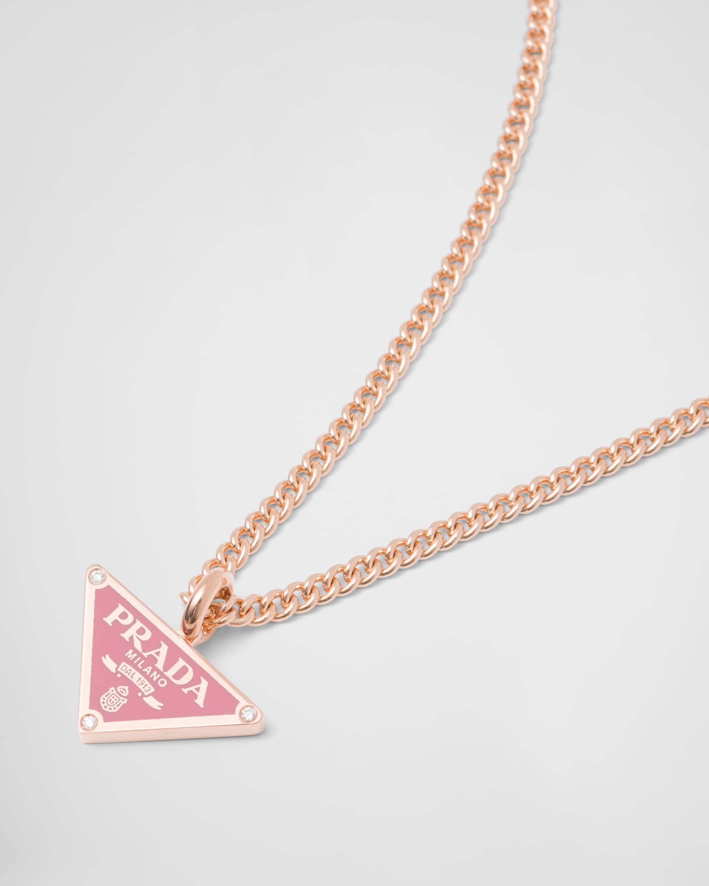 Eternal Gold pendant necklace in pink gold with diamonds - 4