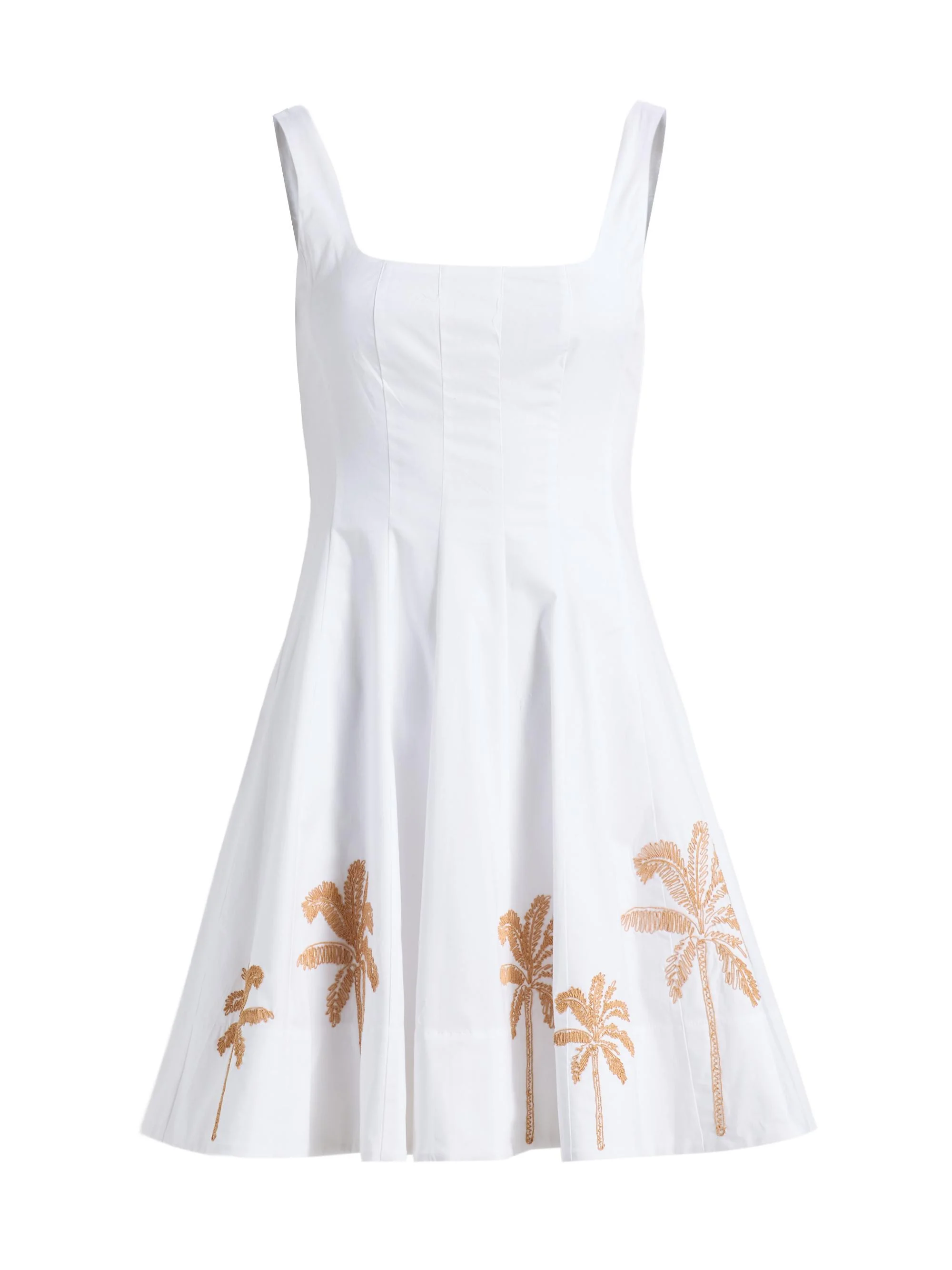 Women's Wells Palm-Embroidered Minidress - White Embroidery - 1
