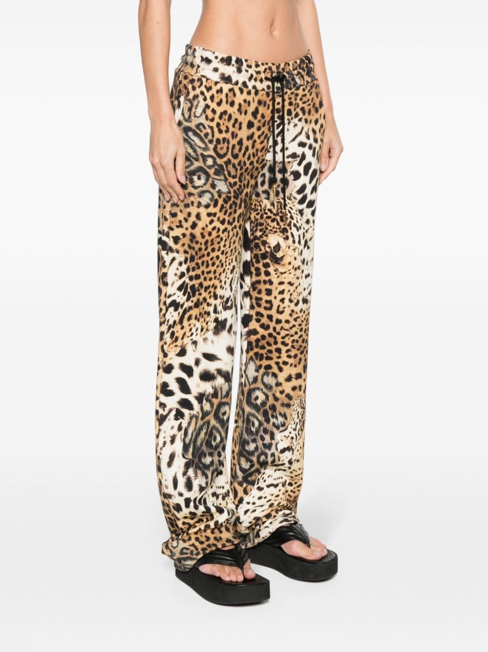 Jaguar Skin-print cotton track pants - 3