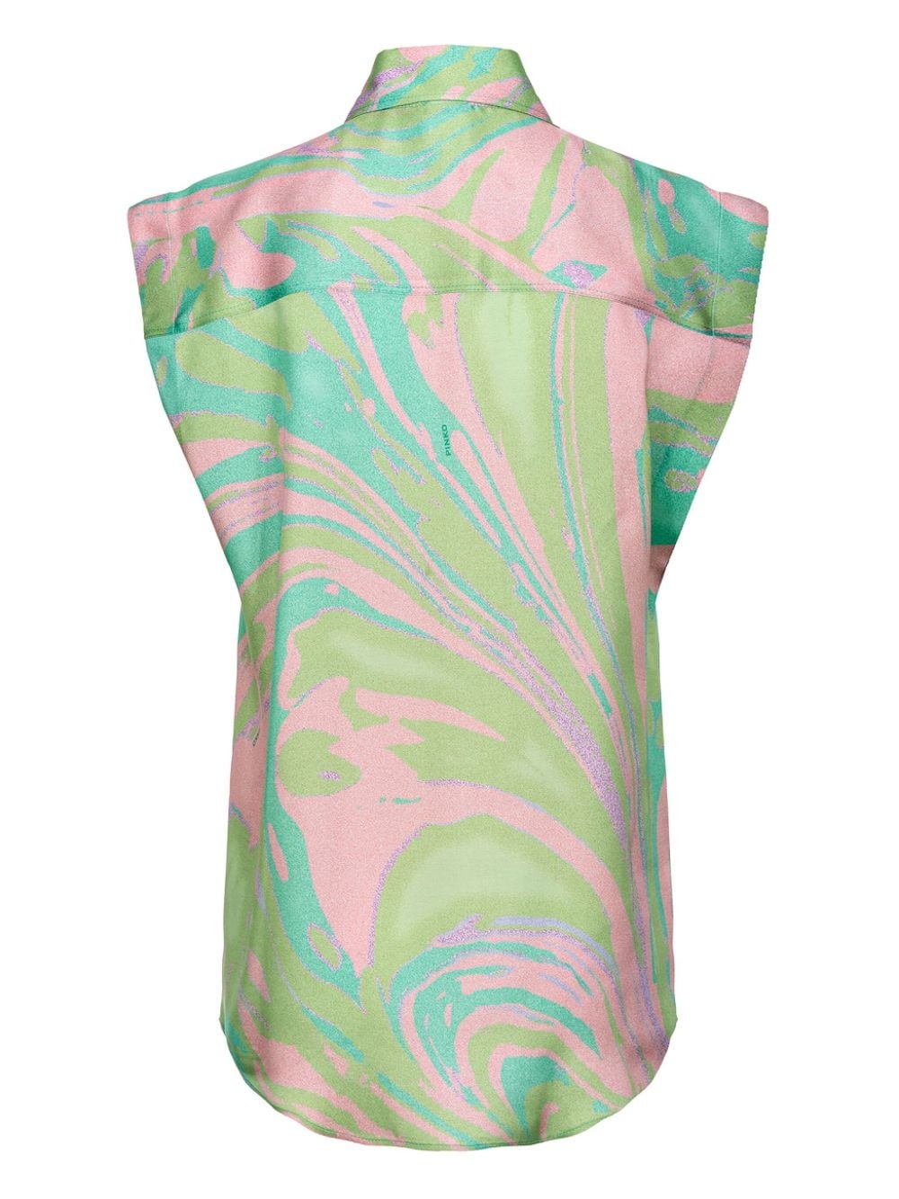 swirl-print sleeveless shirt - 2