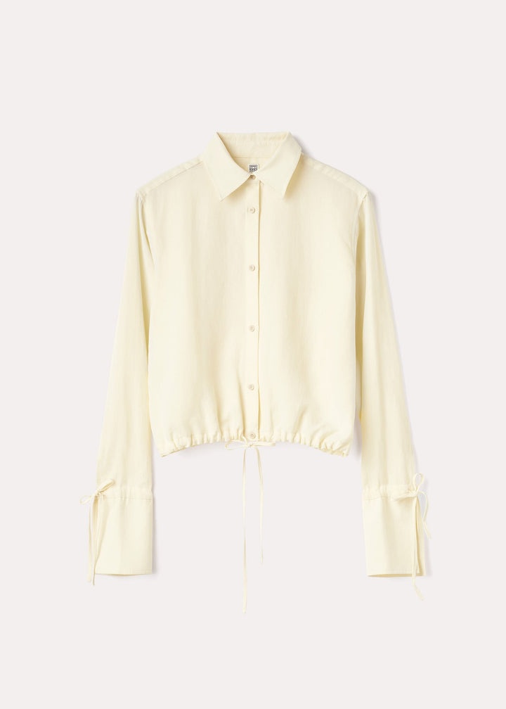 Drawstring shirt vanilla - 1