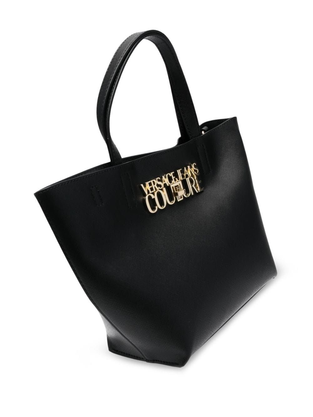 logo-plaque faux-leather tote bag - 5