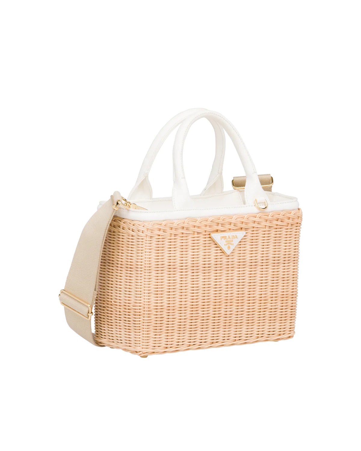 Wicker and Canvas Tote - 3