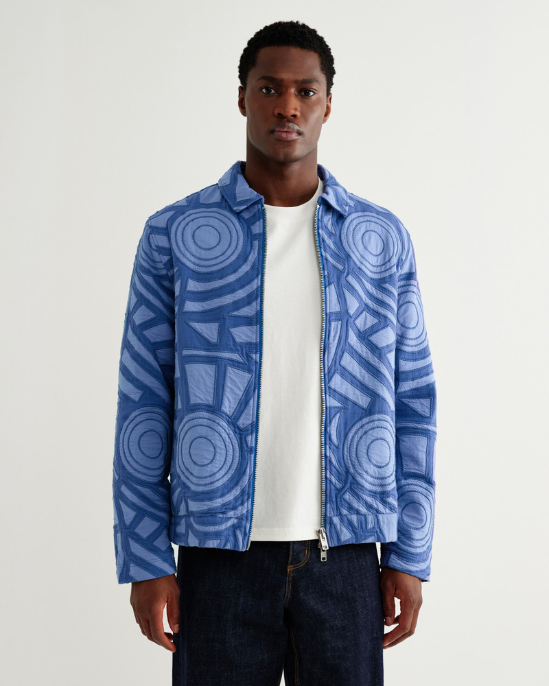Wax London Park - Bright Blue Tonal Applique Jacket outlook