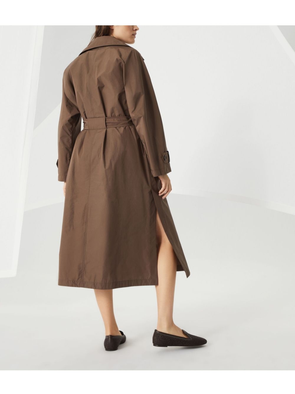 Monili bead-embellished trench coat - 4