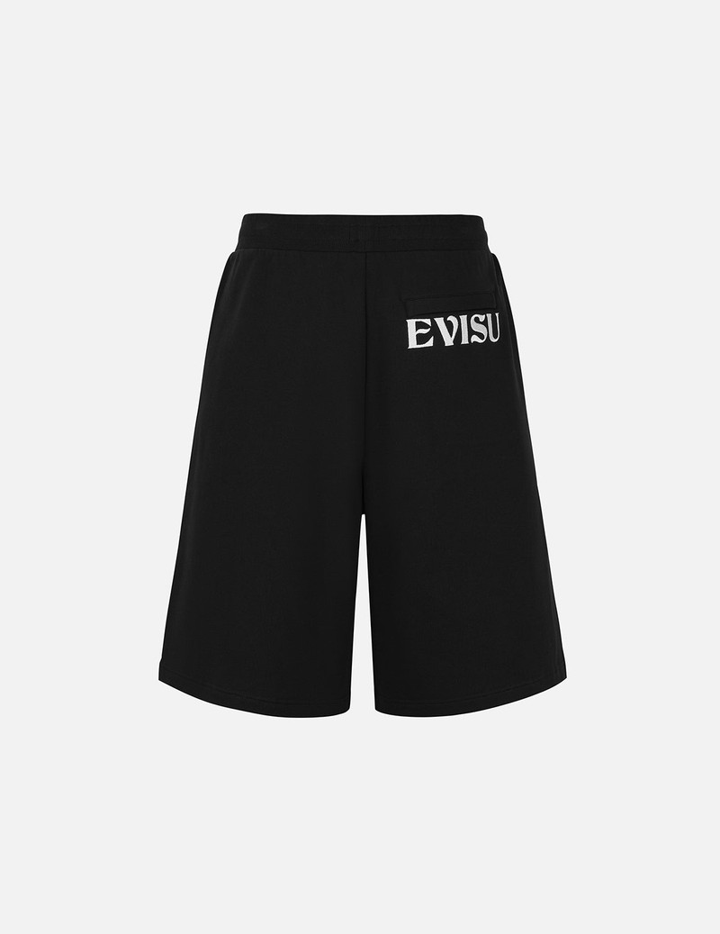 EVISU Kamon and Seagull Embroidery Fashion Fit Sweatshorts outlook