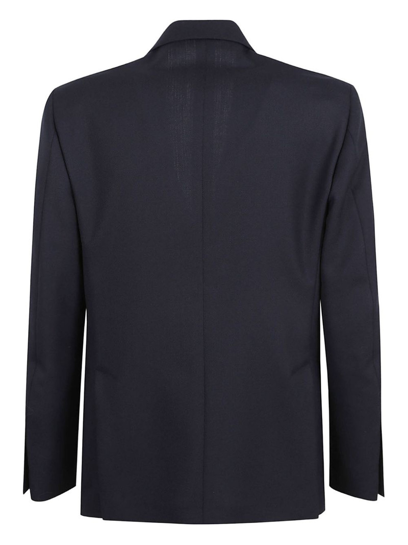 LARDINI flower clip-detail wool blazer outlook