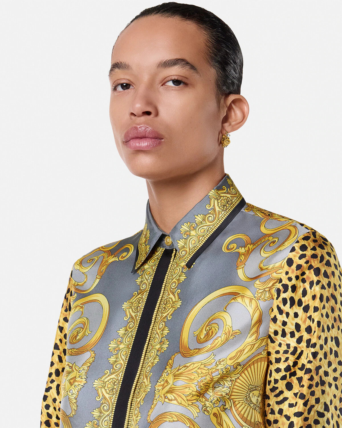 Cheetah Foulard Silk Shirt - 3