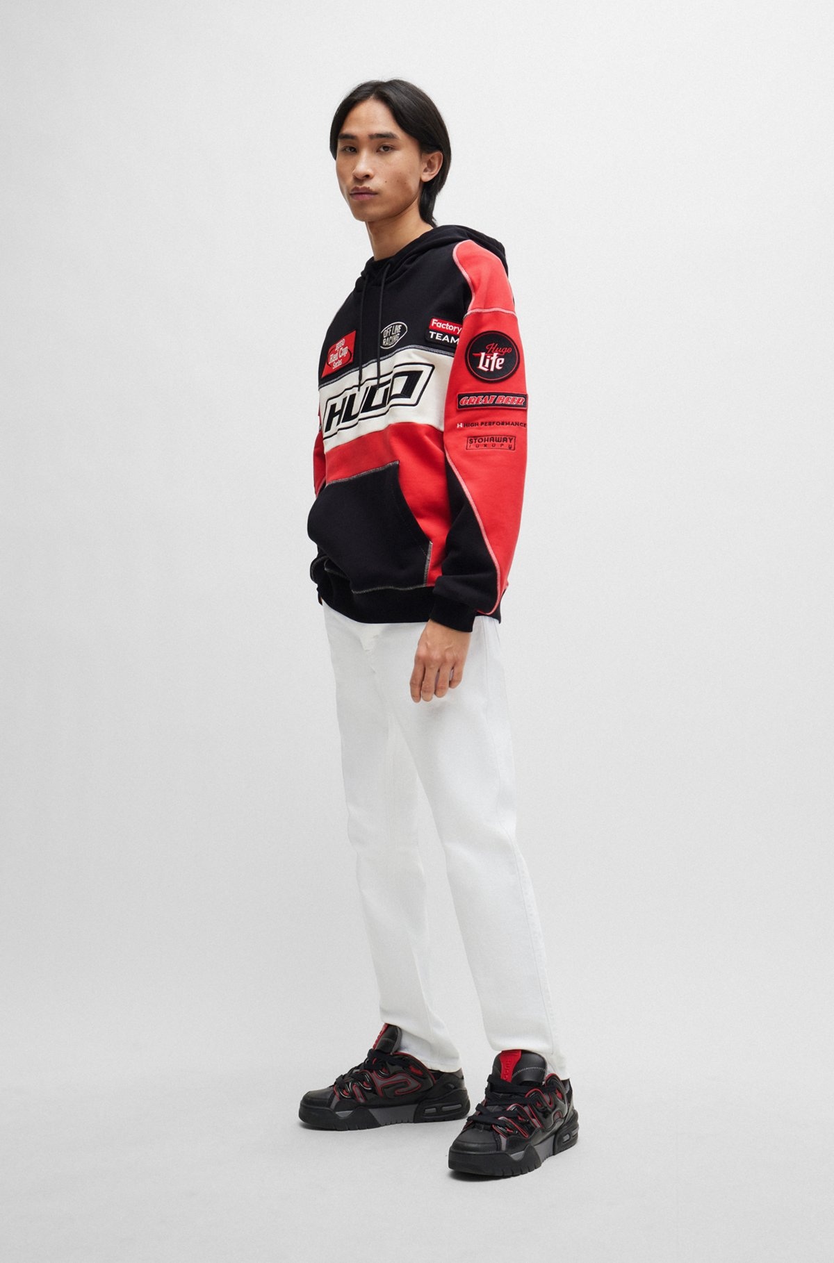 EXTRA-SLIM-FIT JEANS IN WHITE COMFORT-STRETCH DENIM - 3