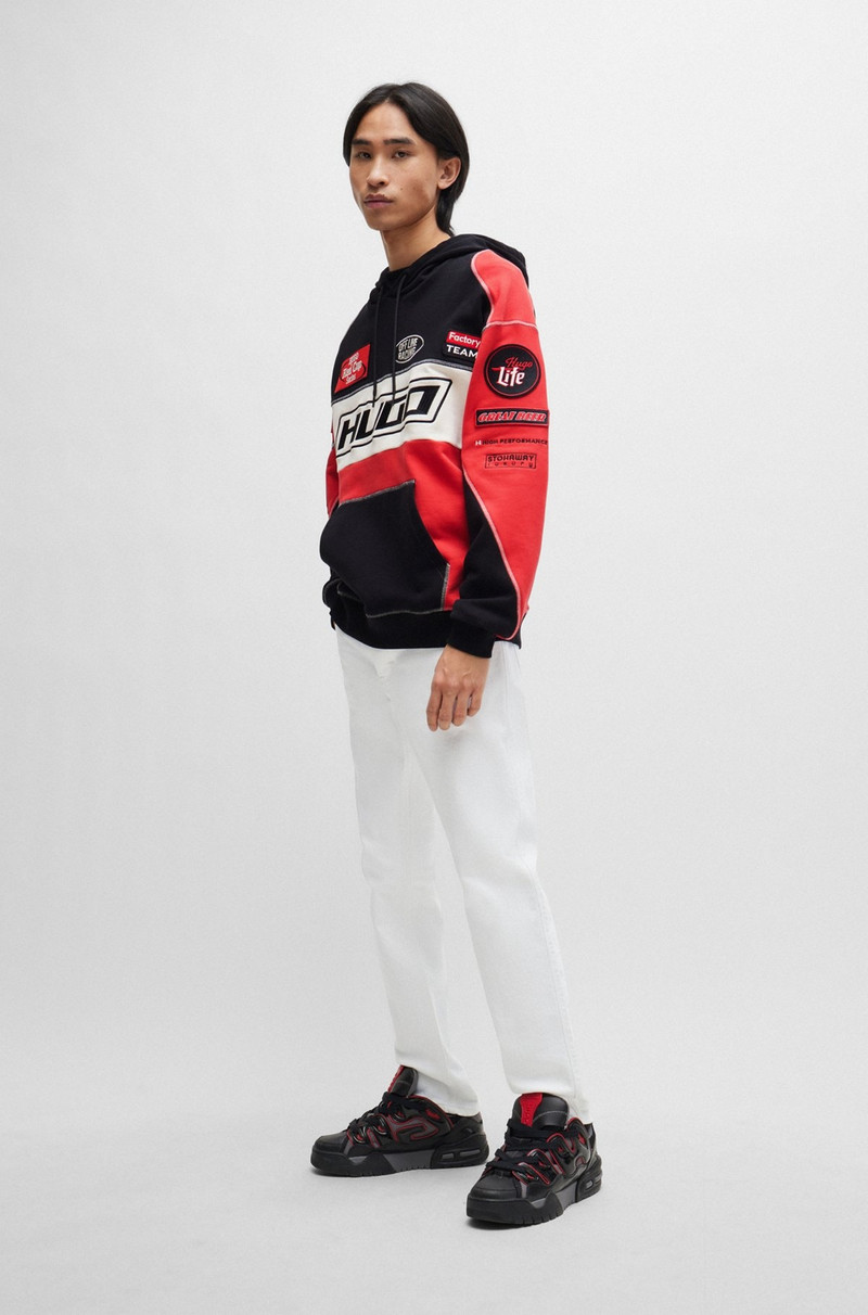 HUGO EXTRA-SLIM-FIT JEANS IN WHITE COMFORT-STRETCH DENIM outlook