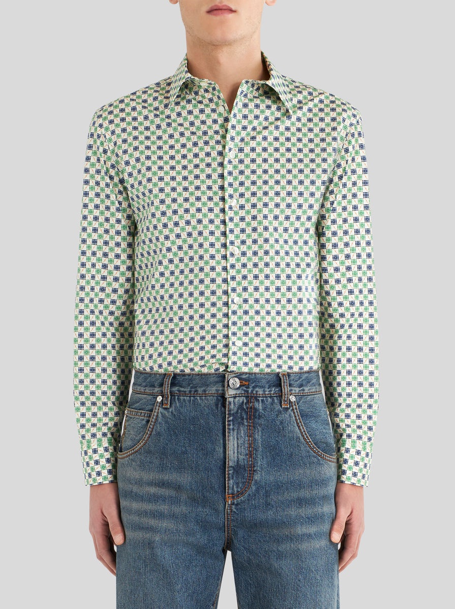 MICRO GEOMETRIC PATTERN SHIRT - 2
