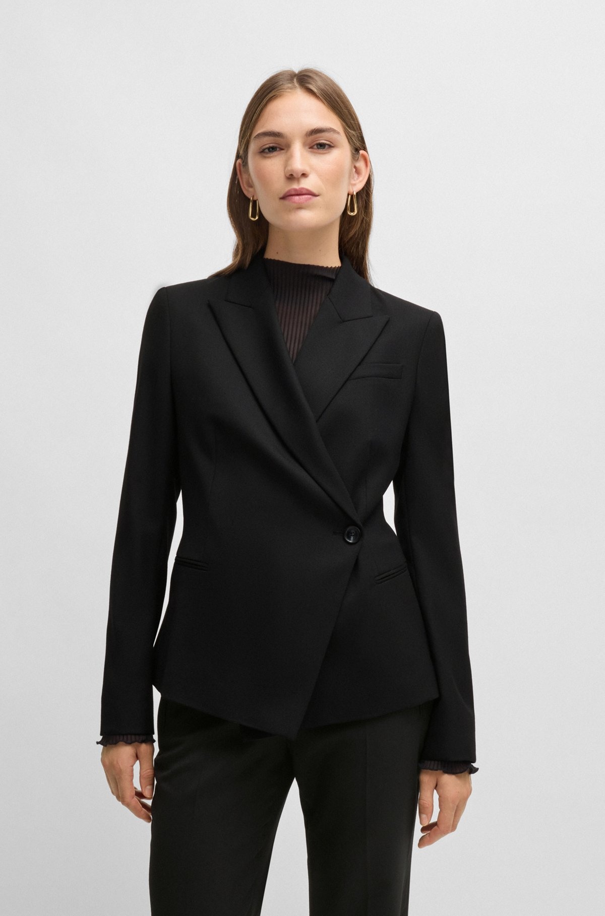 SLIM-FIT JACKET IN WOOL TWILL - 2