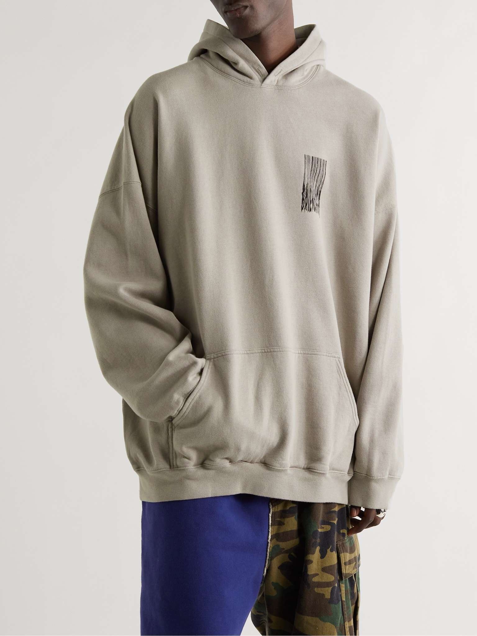 Oversized Logo-Print Cotton-Jersey Hoodie - 4